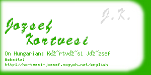 jozsef kortvesi business card